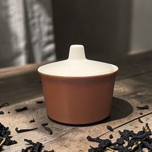 Royal China Nutmeg Brown Lidded Sugar Bowl, Replacement USA Ironstone Tableware